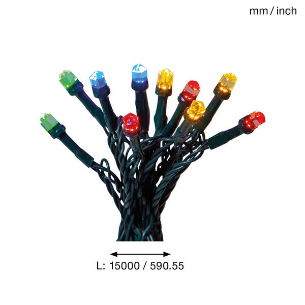 Lichterkette mit LED-Leuchten und einer Länge von 15000 Millimeter