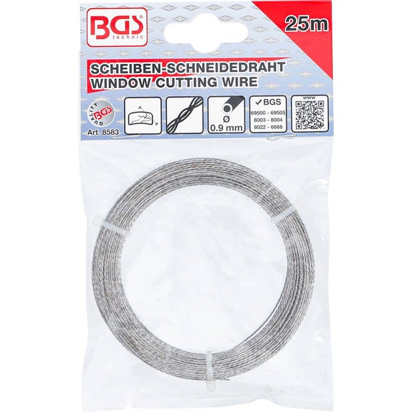 BGS Scheiben-Schneidedraht, 25 Meter, 0,9 mm Durchmesser
