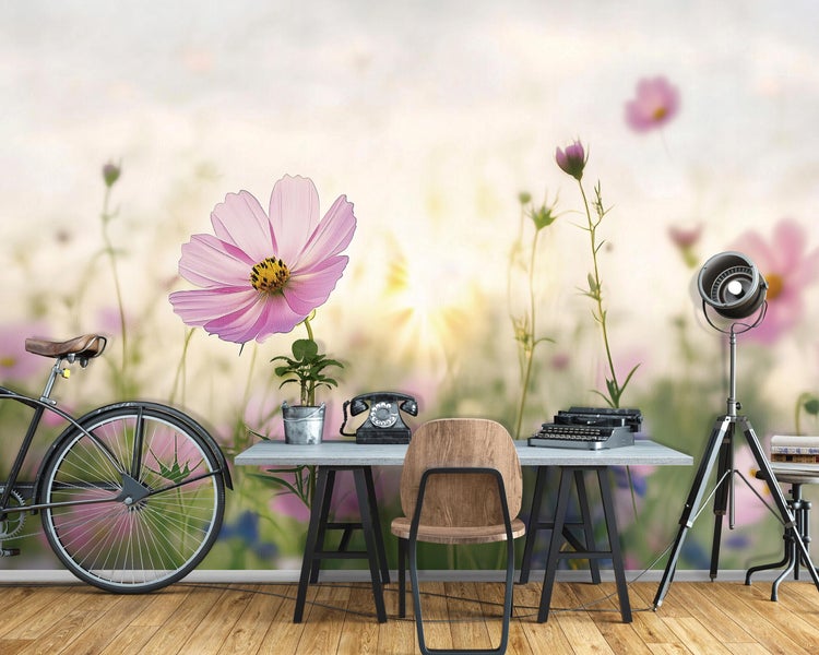 Fototapete Blumenwiese Natur Wohnzimmer Vlies Tapete 250x175 cm