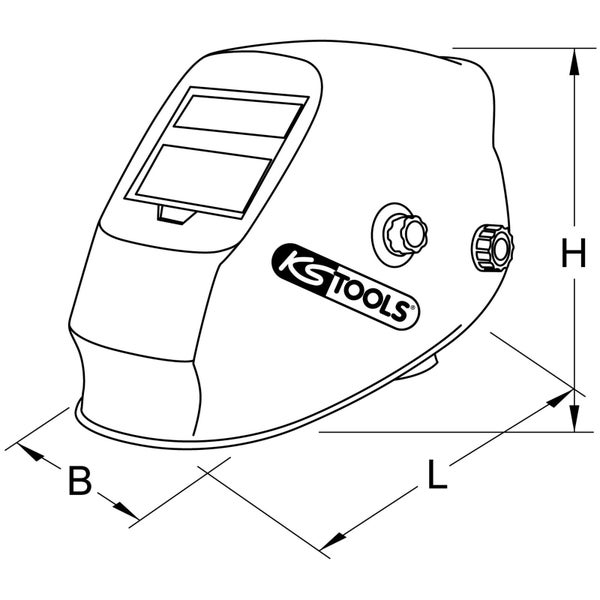 KS TOOLS Automatik-Schweißer-Schutzhelm Racing Design - 310.0180