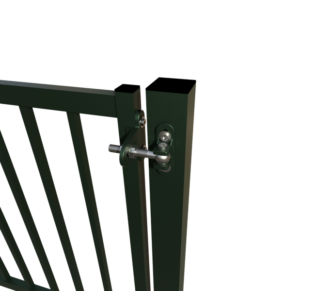 Detailansicht eines Gartentors mit Torriegel