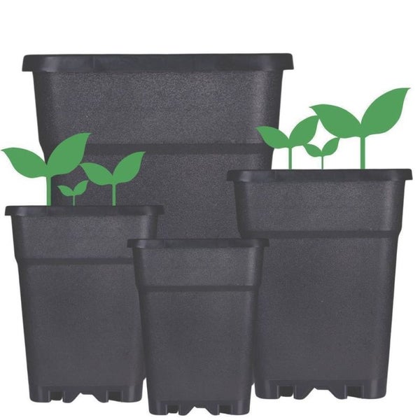 Blumentopf Eckig 18L – Robuster Hartkunststofftopf (32x30x30 cm) aus Recyclingmaterial – Nachhaltig, langlebig & mit Entwässerungslöchern für gesundes Pflanzenwachstum