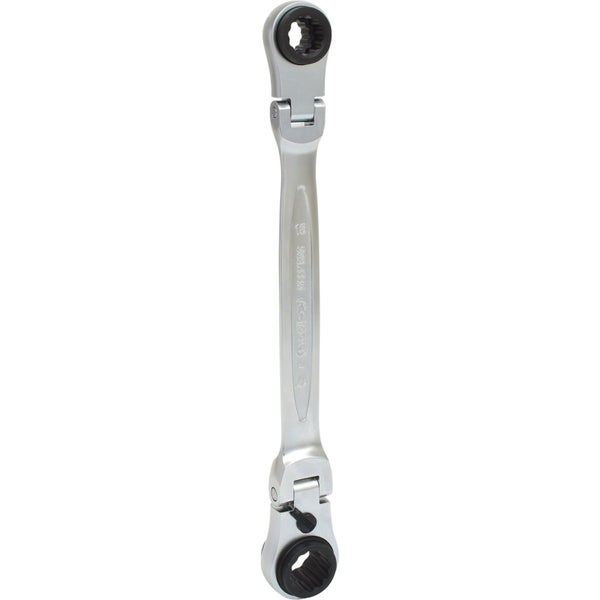 KS TOOLS 4 in 1 GEARplus umschaltbar Gelenk-Doppel-Ringschlüssel 10 x 13 - 17 x 19 mm - 503.4745