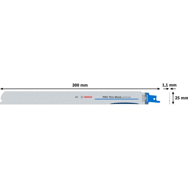 Bosch PRO Thin Metal precise S1237EAF Blatt 1,1 x 25 x 300 mm 5-tlg. - 2608658990