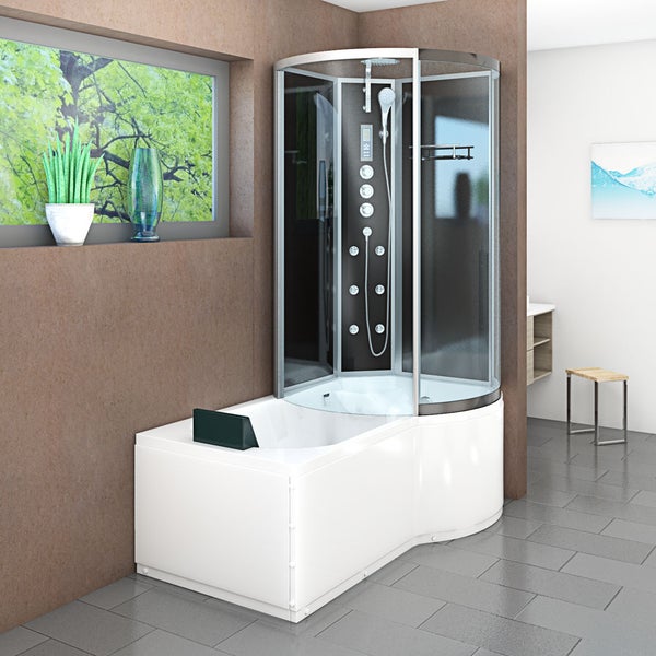 Wanne Dusche Kombination sw K50-L33 170x100