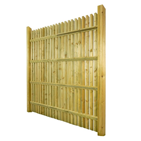 Holzzaun-Element mit Lattenstruktur für den Garten