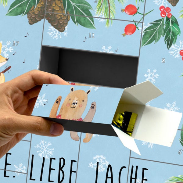 Mr. & Mrs. Panda Befüllbarer Adventskalender Waldtiere Aloha - Blau Pastell