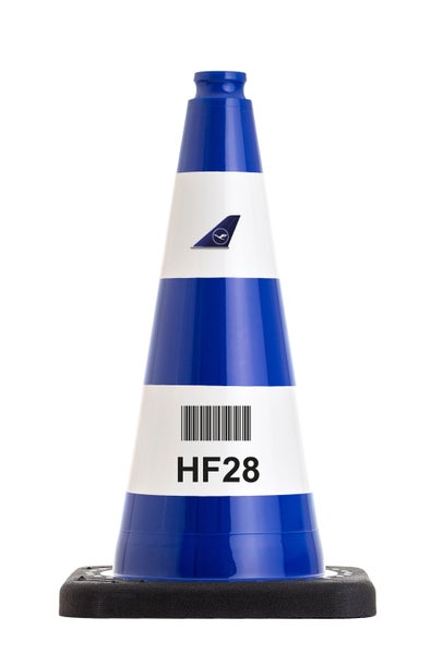 UvV FLEX Leitkegel blau | Höhe: 50 cm | flexibler Leitkegel | Warnkegel, standsicher >2 kg | hochwertiger farbiger PVC Leitkegel / ohne Folie