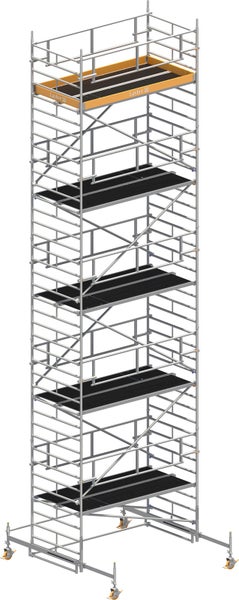 Layher Fahrgerüst mit mehreren Arbeitsflächen