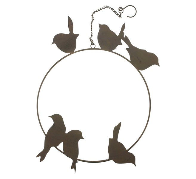 FRANK FLECHTWAREN | Hänger Vogelring, METALL, D: 36 cm