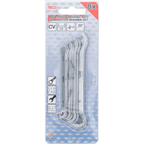 BGS Maul-Ringschlüssel-Satz Mini-Ausführung SW 4 - 10 mm 8tlg. - 8646