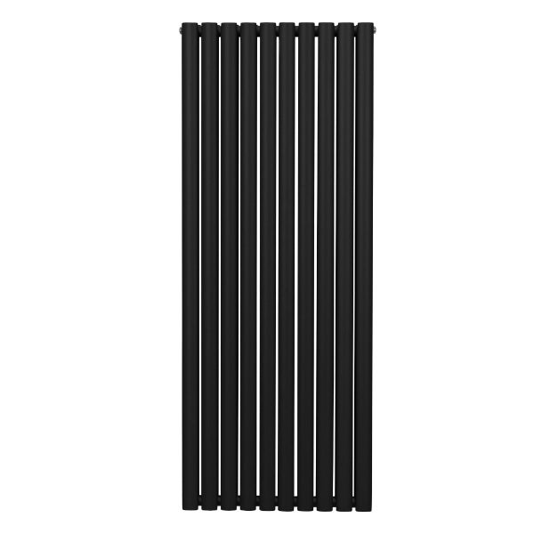 Oval Röhrenheizkörper - 1600mm x 600mm - Schwarz