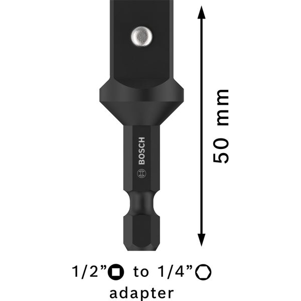 Bosch PRO Socket Adapter mit Stiftverbindung 1/2 50 mm - 2608551107