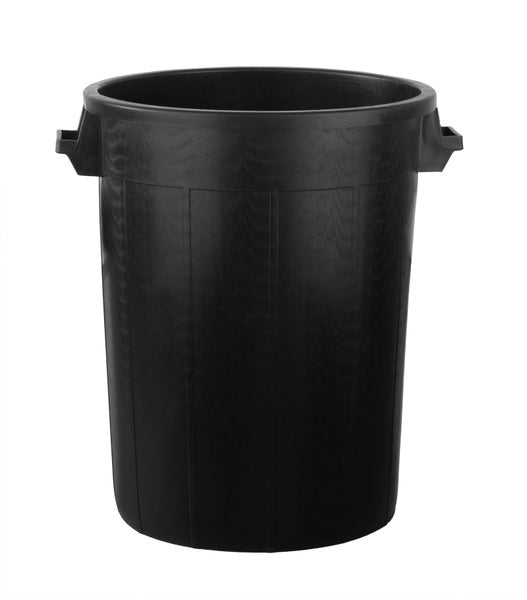 Universaltonne 100 Liter ohne Deckel Allzweck Tonne Schwarz mit 2 Tragegriffen