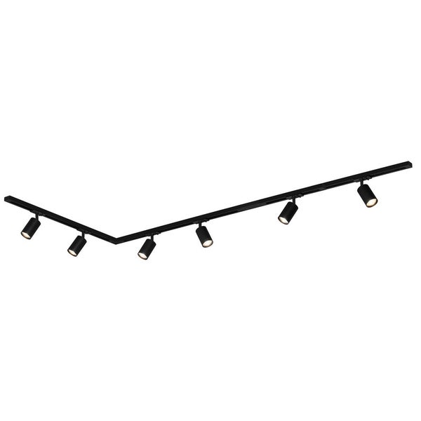Briloner Rail Schienensystem, Komplettset, 6x GU10 Spots, Schwenkbar, Drehbar, Schwarz, 2,25 m