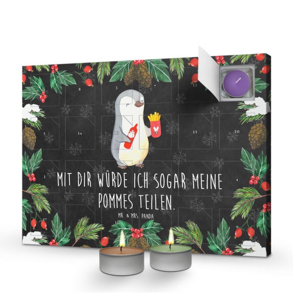 Mr. & Mrs. Panda Duftkerzen Adventskalender Pinguin Pommes - Schwarz