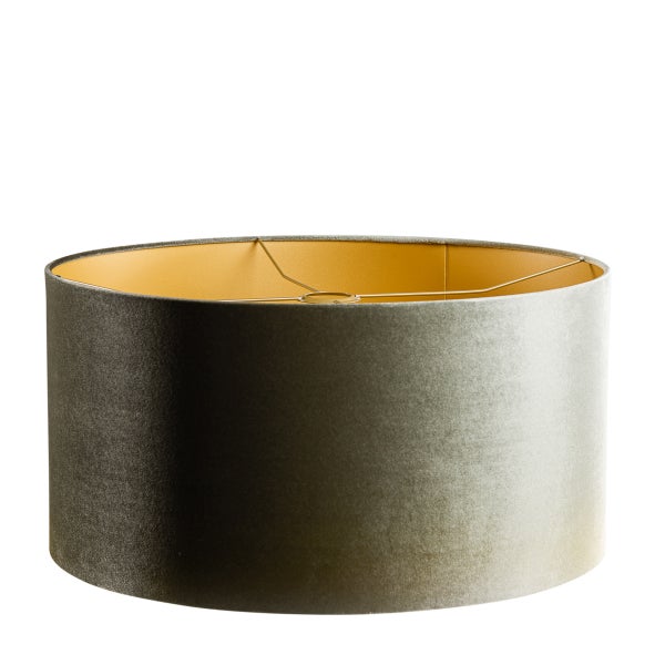 Samtlampenschirm grün mit goldener Innenseite 50/50/25