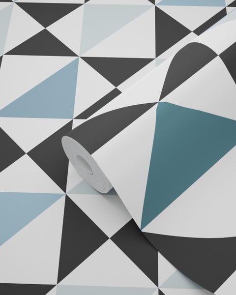 Tapetenrolle mit geometrischem Dreiecksmuster