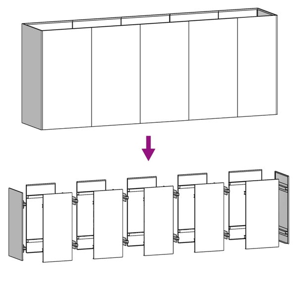 Dekorative Szene mit Schild, Pflanze, Elefant und Büchern