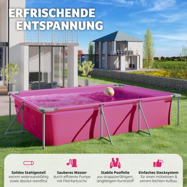 Swimming Pool tectake Summertime rechteckig 300 x 207 cm