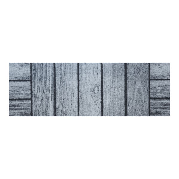 Akzente Feel Badematte mit Motiv in Grau Fußmatte 35 x 100 cm, rutschfest, saugfähig