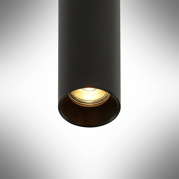 Schwarze Deckenleuchte aus Metall