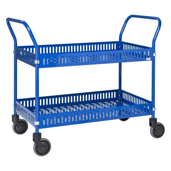 Kongamek Tischwagen mit Rand 1130x550x940mm Ladefläche in blau mit Bremse