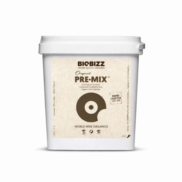 BioBizz Original Pre-Mix biologischer Dünger im weißen Eimer.