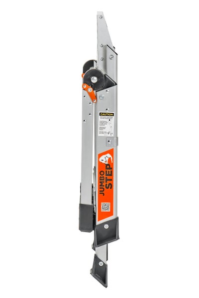Zusammengeklappte Jumbo Step Aluminium Klapptrittleiter mit Sicherheitsaufkleber