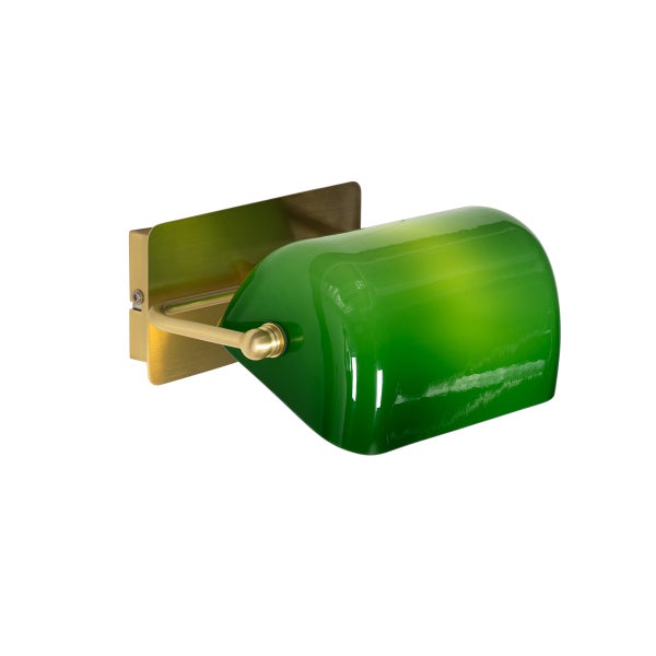 Wandleuchte mit Schirm aus Glas