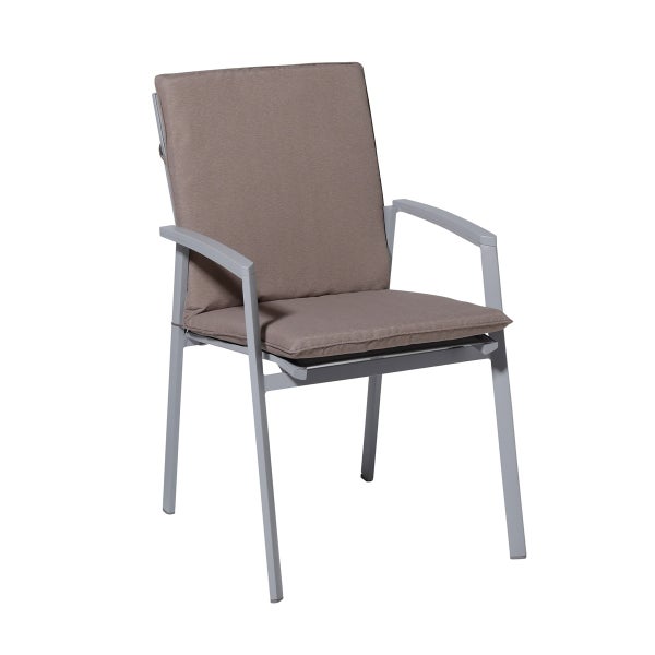 Stuhlauflage Stapelstuhl Panama taupe - Ca. 97x49 cm - 4er-Set
