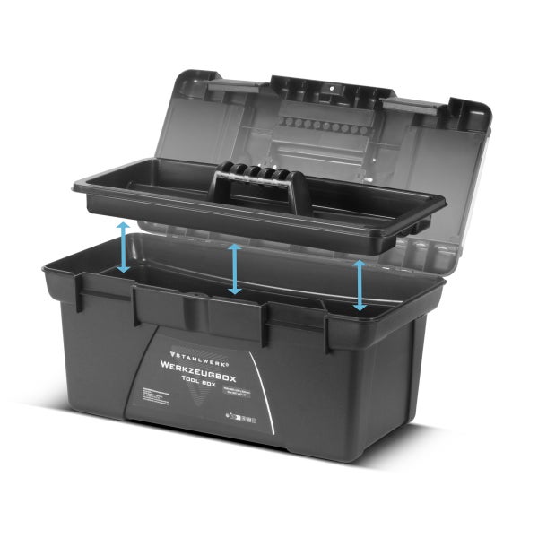 STAHLWERK Toolbox Set mit 5 leeren Werkzeugkisten Modul-System Werkzeugkasten