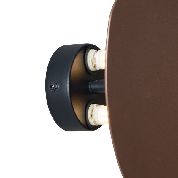 Detailansicht einer Wandleuchte mit Lampenfassung