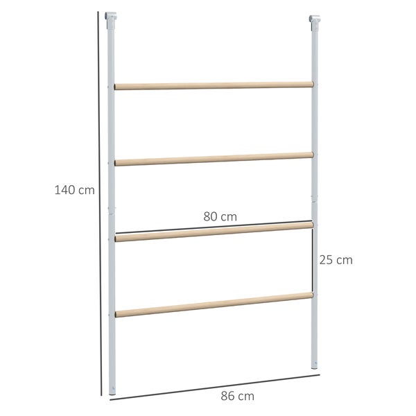PawHut Sitzleiter für Hühner aus Holz, Spielplatz für Hühner Hühner-Klettergerüst für 4-6 Hühner 140 x 86 x 2,5 cm Naturholz