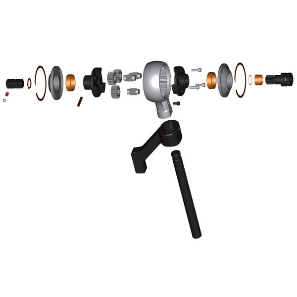 Explosionszeichnung von Bauteilen