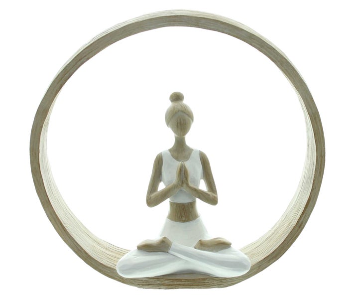 FRANK FLECHTWAREN | Dekoring Meditation, POLYRESIN, 22,5 x 6 x 22 cm