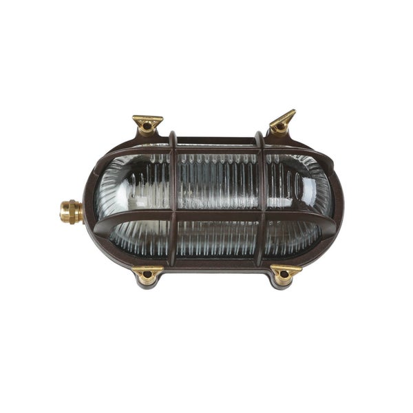 Ovale Außenleuchte mit Gitter