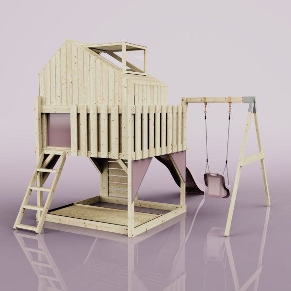 Spielturm mit Schaukel und Rutsche für den Garten