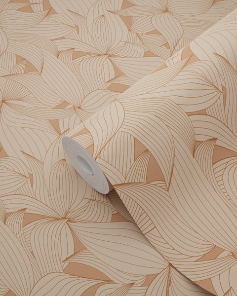 Rolle Tapete mit Blattmuster