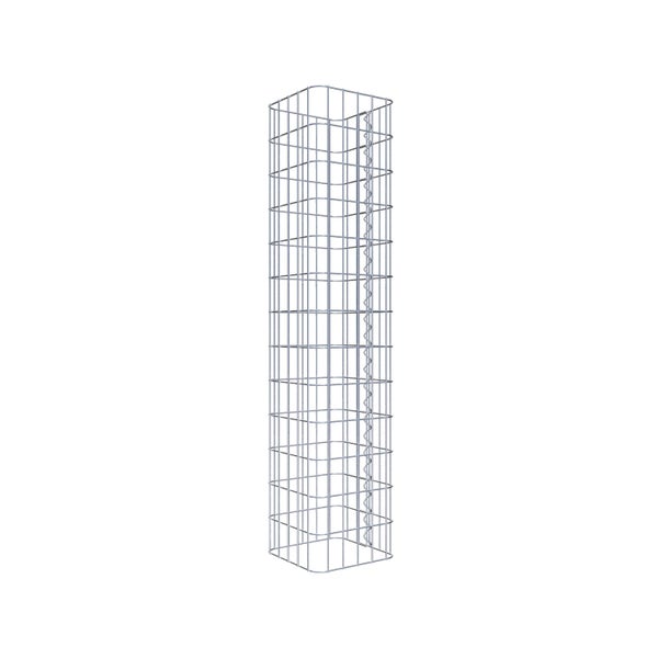Gabionensäule 27 x 27 cm, MW 5 x 10 cm eckig - Höhe: 1,30 m