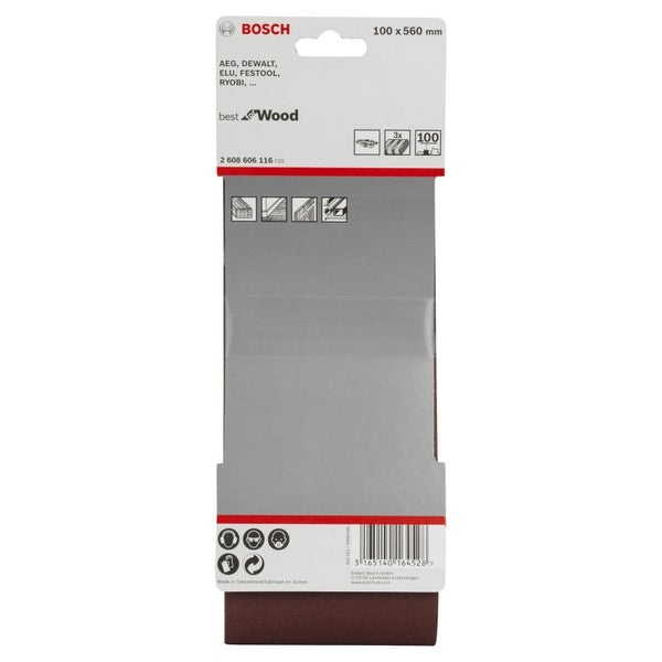 Bosch PRO X440 Schleifband 100 x 560 mm 100 - 2608606116