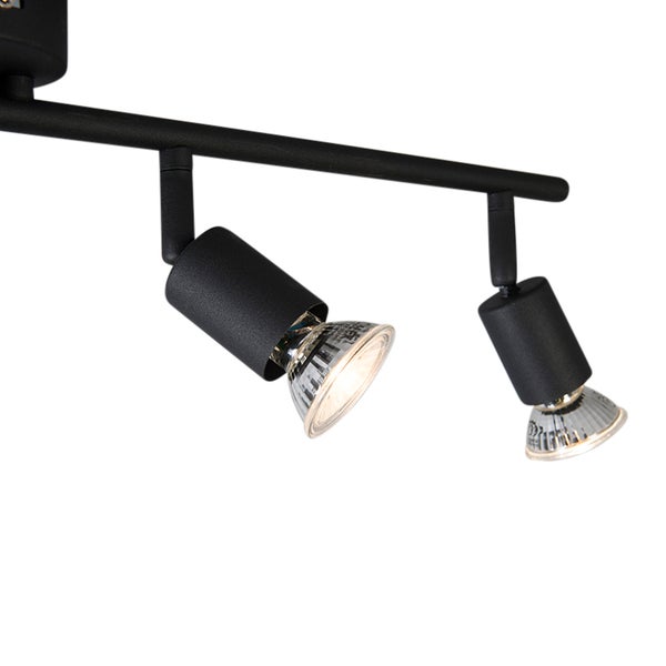 Schwarze Deckenleuchte mit zwei Strahlern