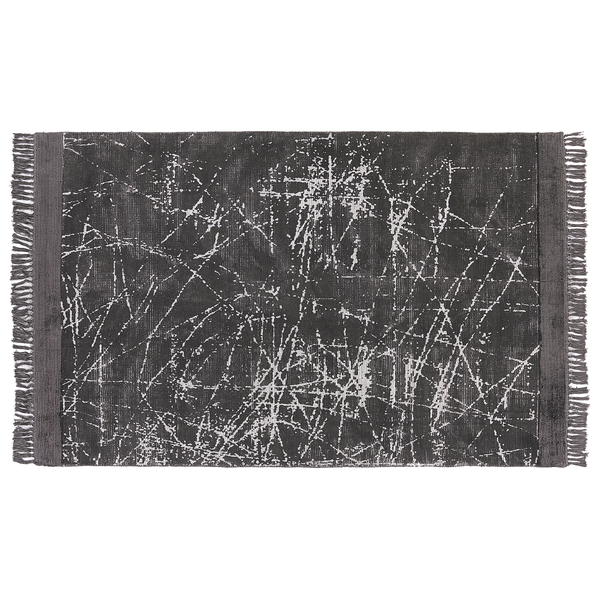 Teppich HANLI Dunkelgrau 140 x 200 cm Viskose