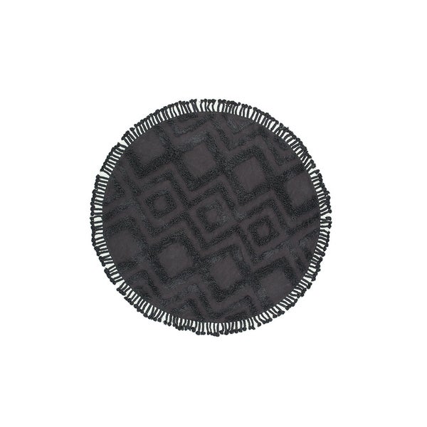 Hilma Teppich Ø200cm dunkel grau. 200 X 200 X 2 cm