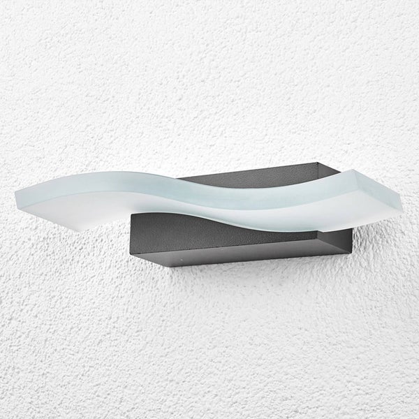 Lindby LED Wandlampe aussen graphit, Wandleuchte außen Außenleuchte IP44 Außenlampe Außenwandleuchte Gartenlampe Aussenleuchte Garten