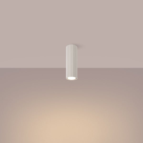 Deckenleuchte aus Metall mit gerippter Oberfläche