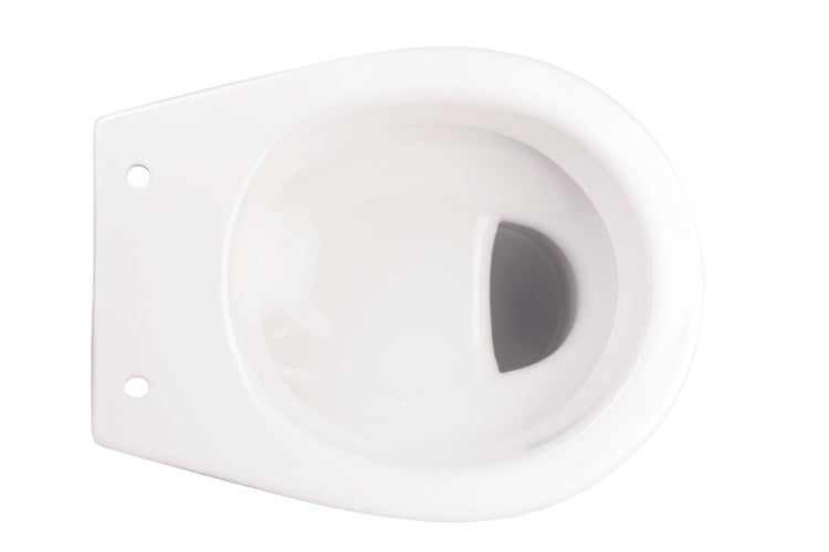 Calmwaters® Stand WC Weiß Universal, ovale Standtoilette mit Spülrand, Flachspüler Abgang waagerecht, klassische Toilette, Sanitärkeramik, bodenstehendes WC, Weiß, 07AB2317