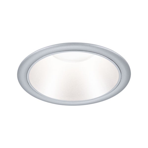 Set LED Einbauleuchte Cole IP44 88mm 2700K 3x6W 3x470lm 230V Silber matt Kunststoff, Alu Zink