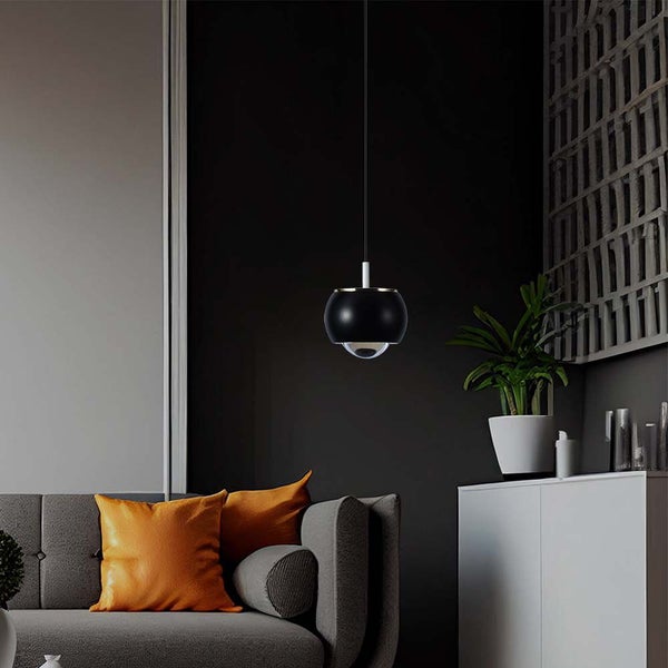 Hängelampe im Wohnzimmer mit modernem Design