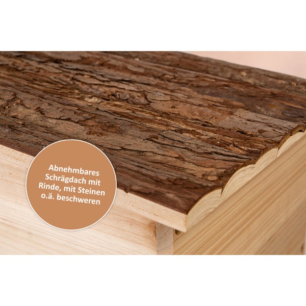 Igelhaus CULT at home Igelbau 34x28x22 cm Bausatz zum selber bauen braun aus Holz